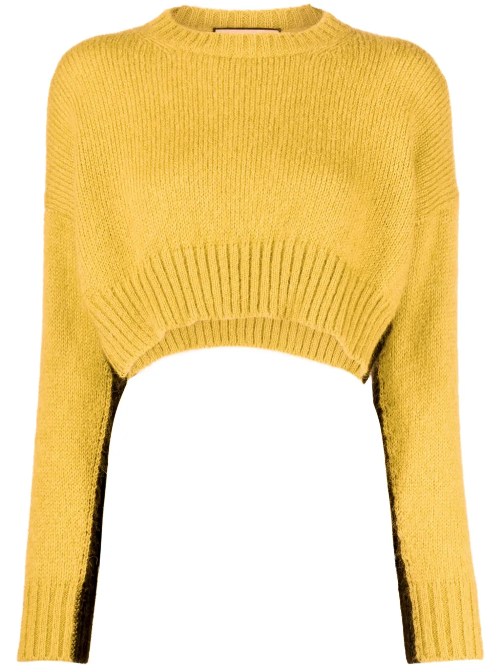 Cropped deals mustard jumper