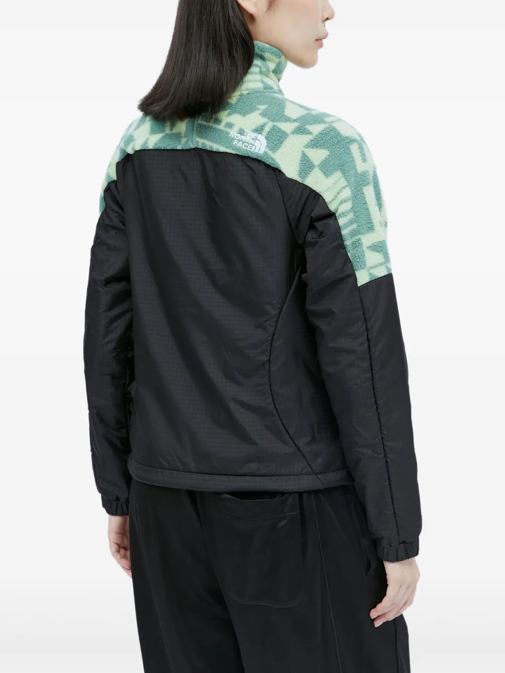 The North Face Geometric-print Zip Jacket In Black