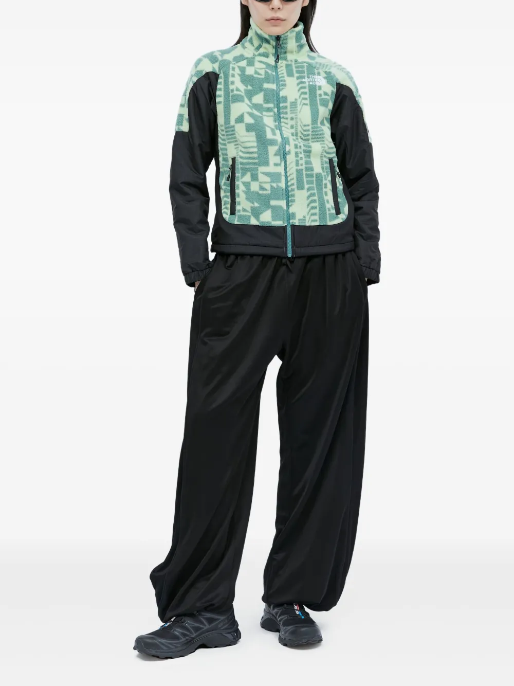 The North Face ジオメトリックパターン ジップジャケット - グリーン
