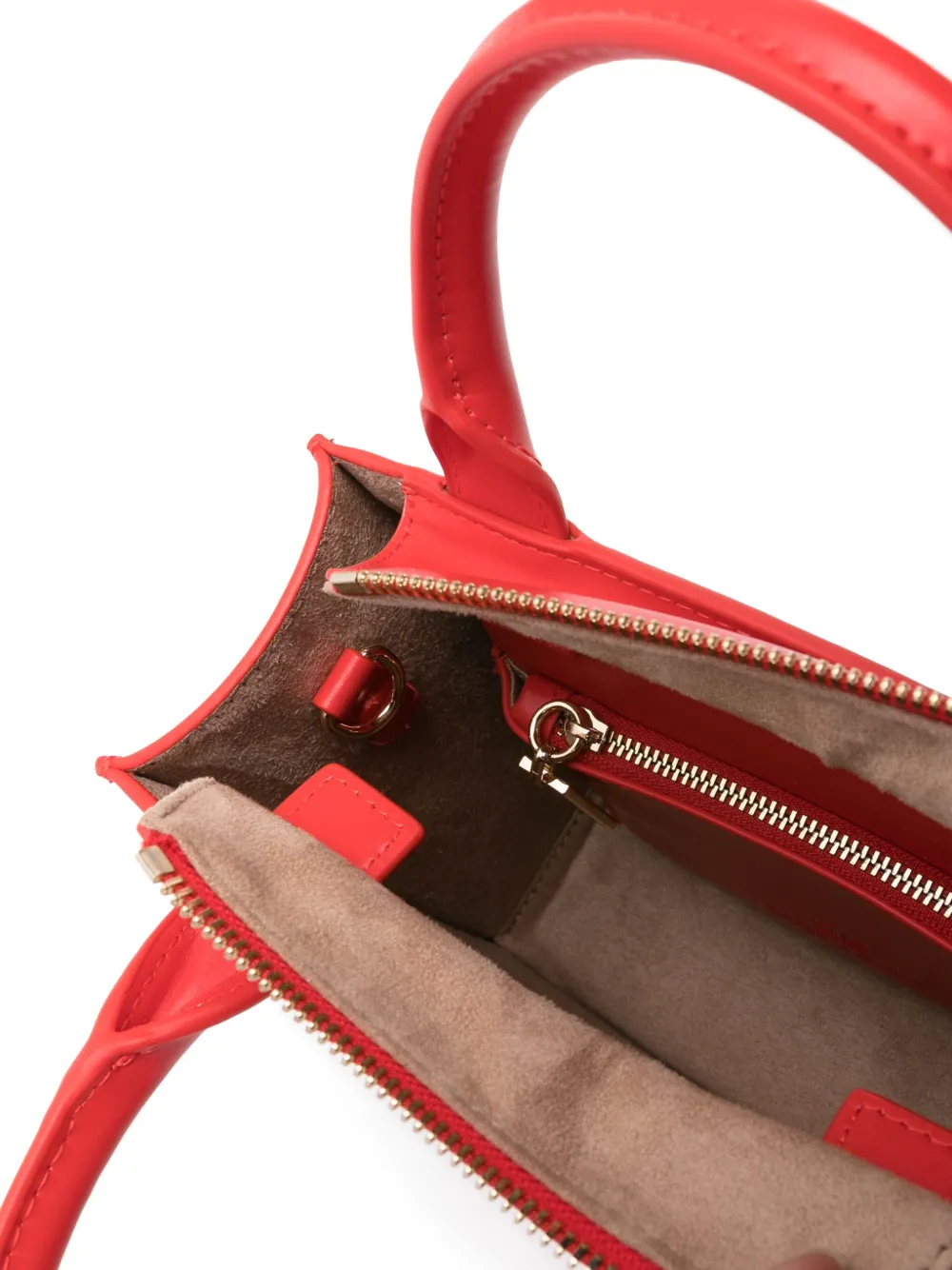 Elisabetta Franchi Small Bold Monogram Tote Bag In Red