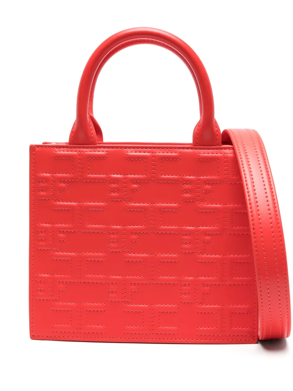 Elisabetta Franchi small Bold Monogram tote bag | Red | Image 1