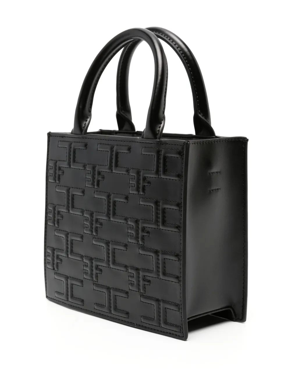 Elisabetta Franchi Shopper van imitatieleer Zwart