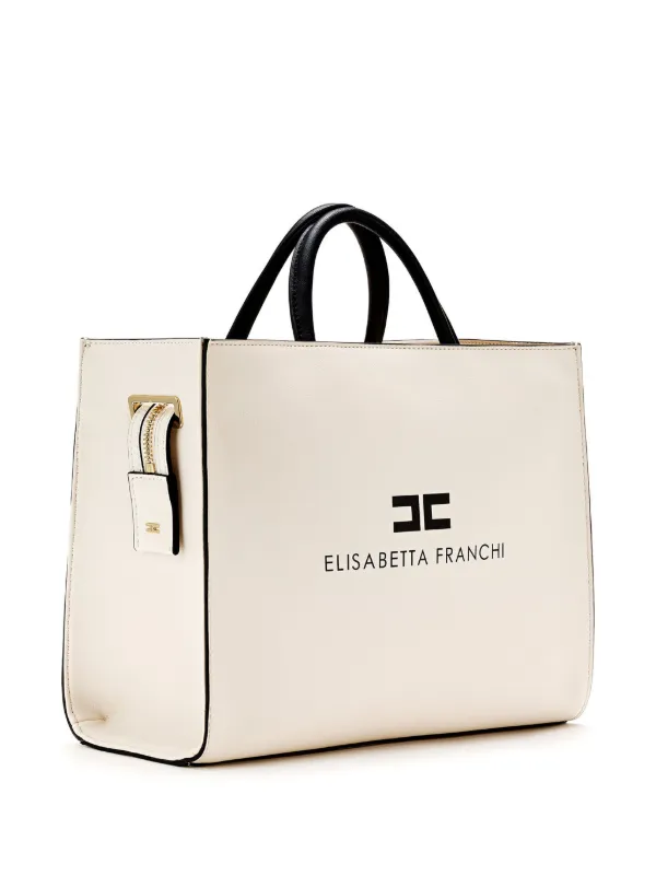 トートバッグ ELISABETTA FRANCHI 'Tote' small handbag (BS33A56E2 110) Elisabetta Franchi imitation leather tote bag with embossed