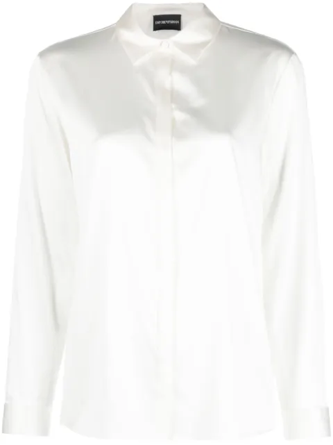 Emporio Armani sidenskjorta i satin