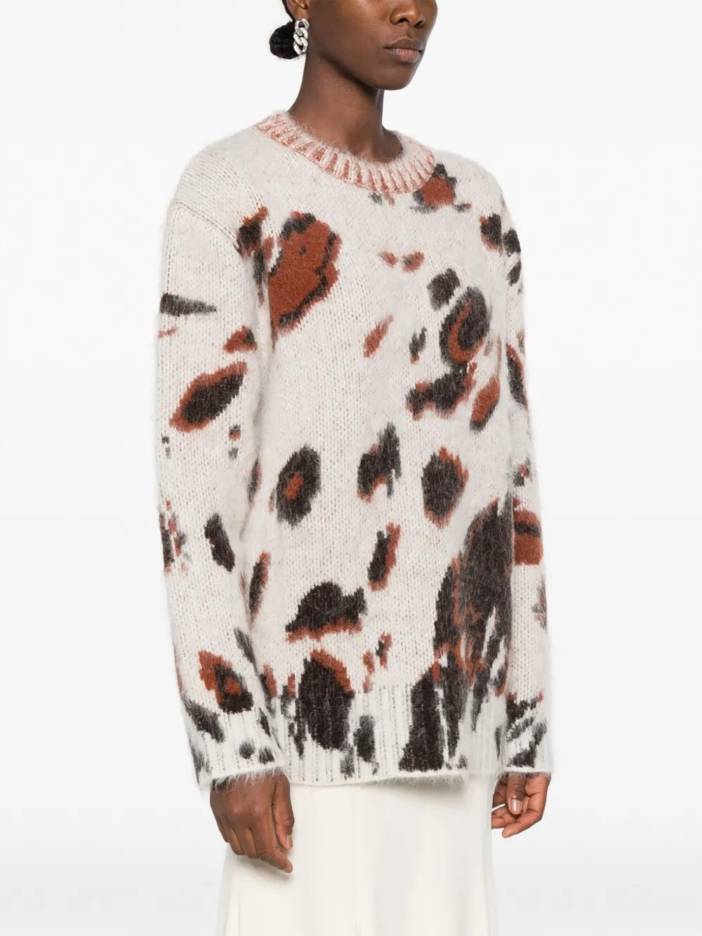 Stella McCartney Trui met jacquard Beige