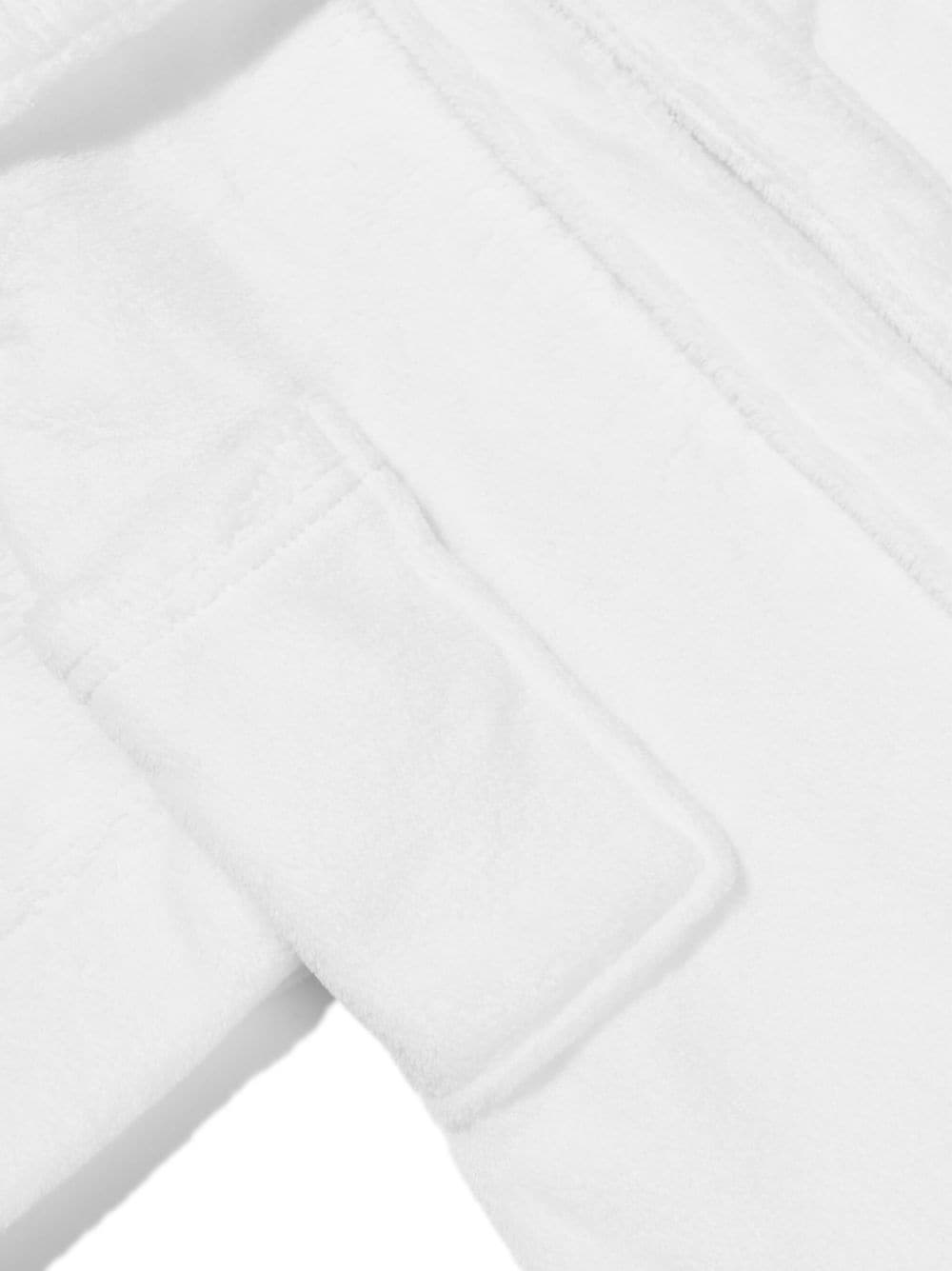Shop Ralph Lauren Polo Bear-patch Terry Robe In White