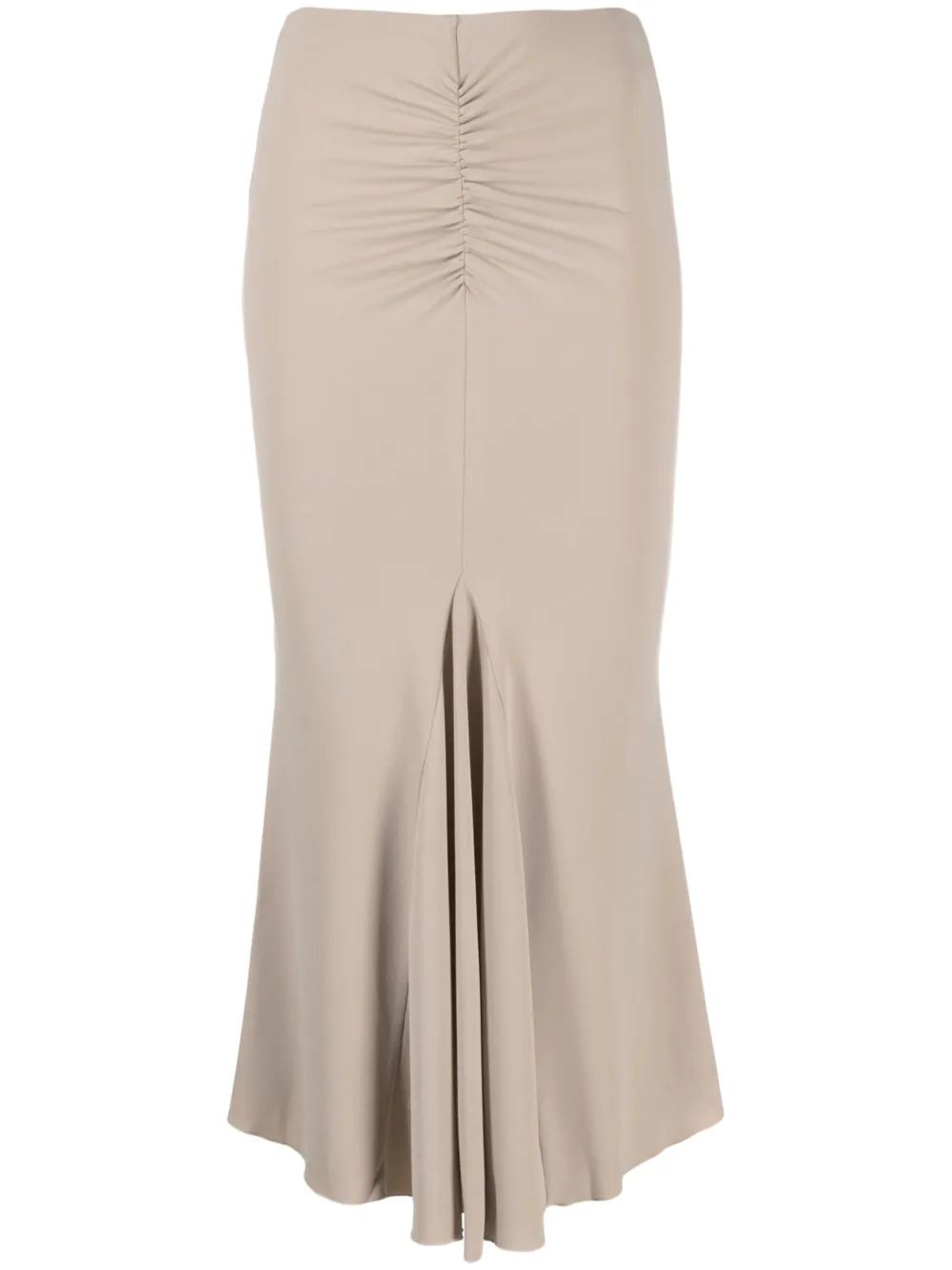 THE ANDAMANE High waist midi-rok Beige