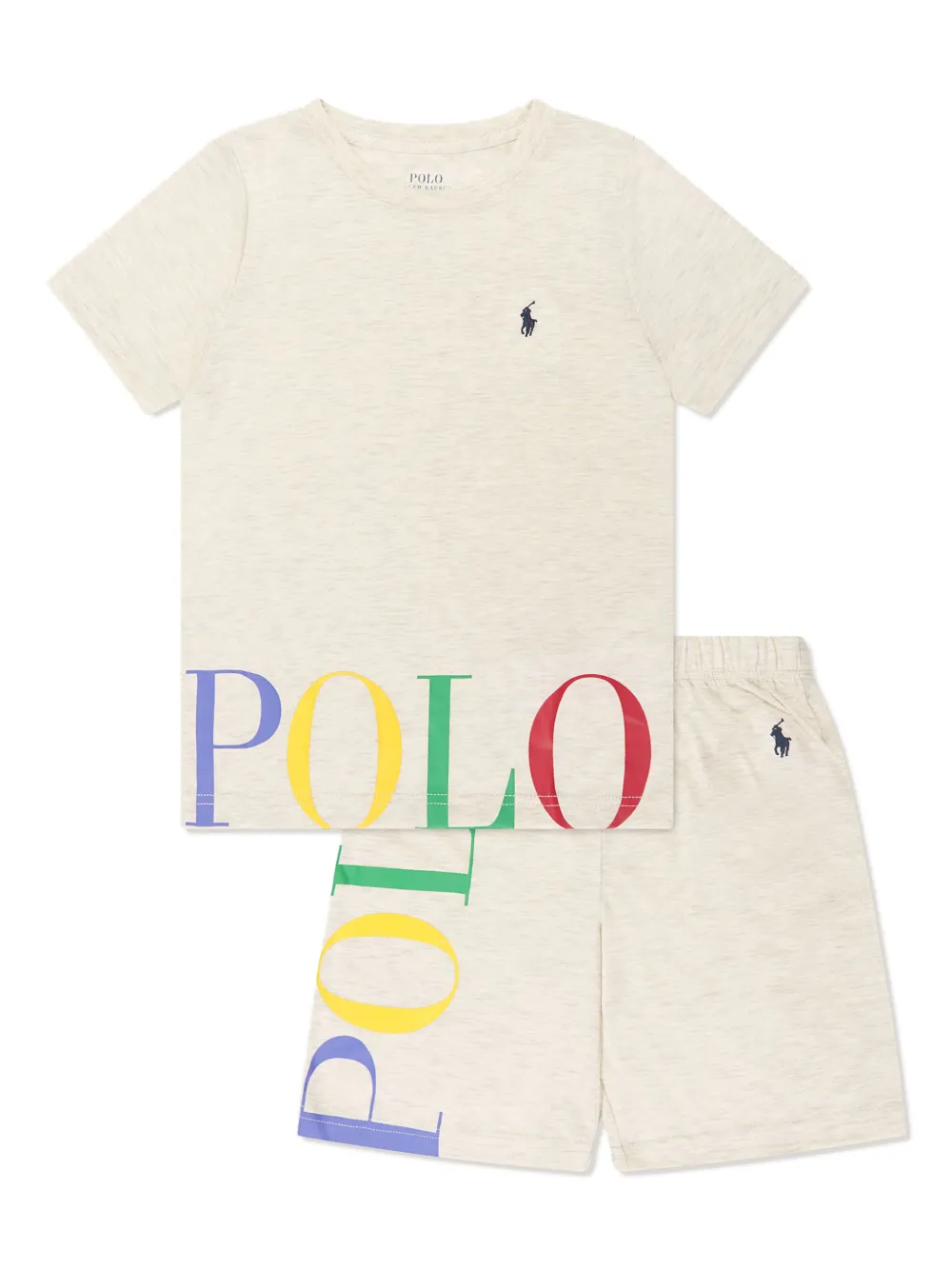 Polo Ralph Lauren Kids' Logo-print Shorts Set In Grey