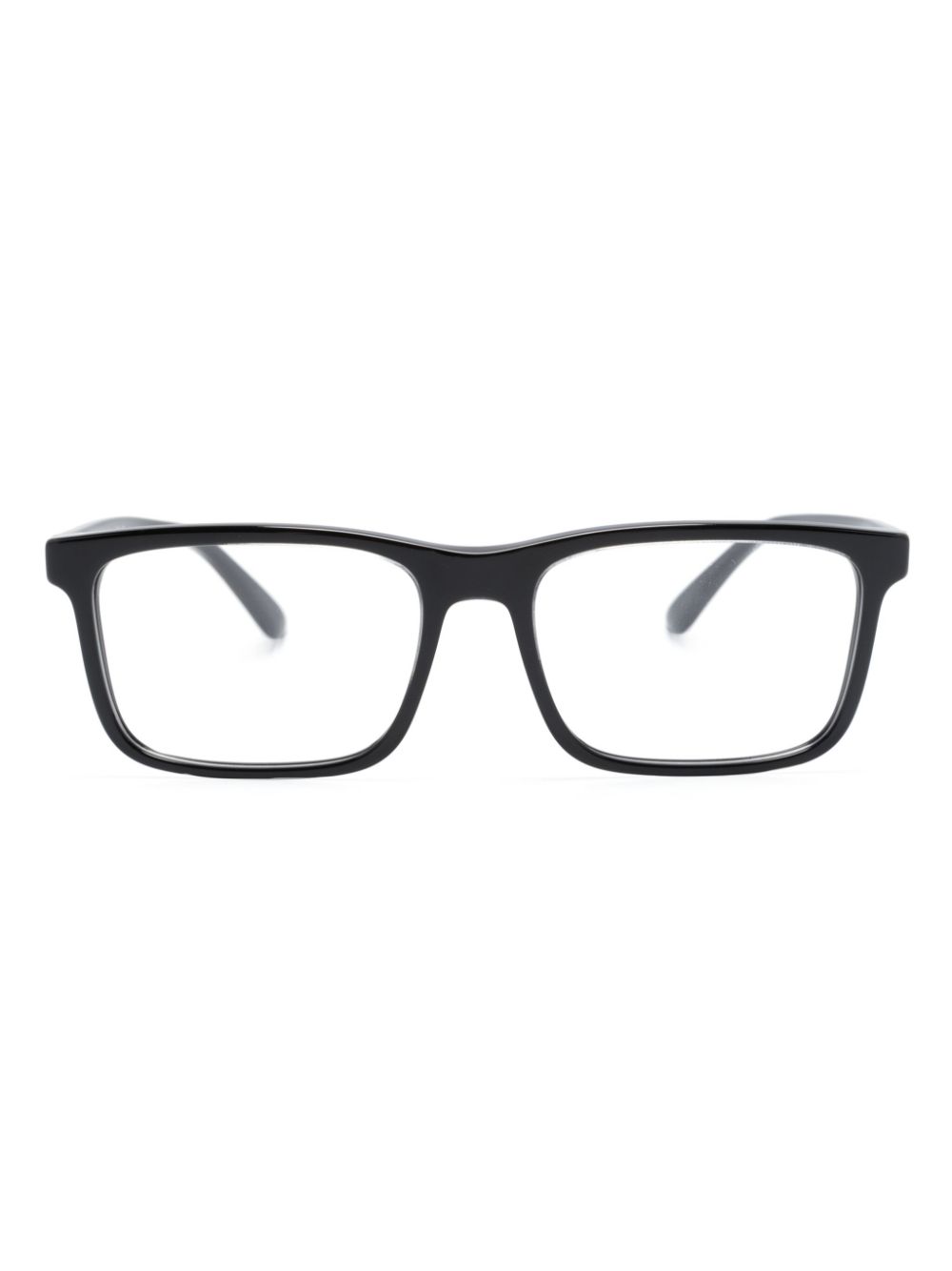 Emporio Armani polished-effect rectangle-frame glasses Men