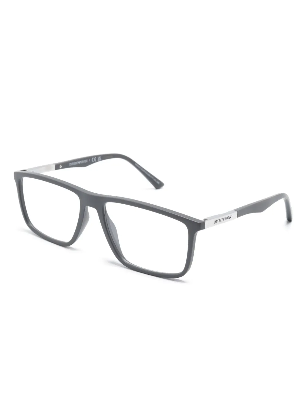Emporio Armani Bril met rechthoekig montuur - Grijs