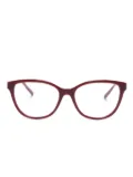 Emporio Armani polished-effect cat-eye glasses - Red