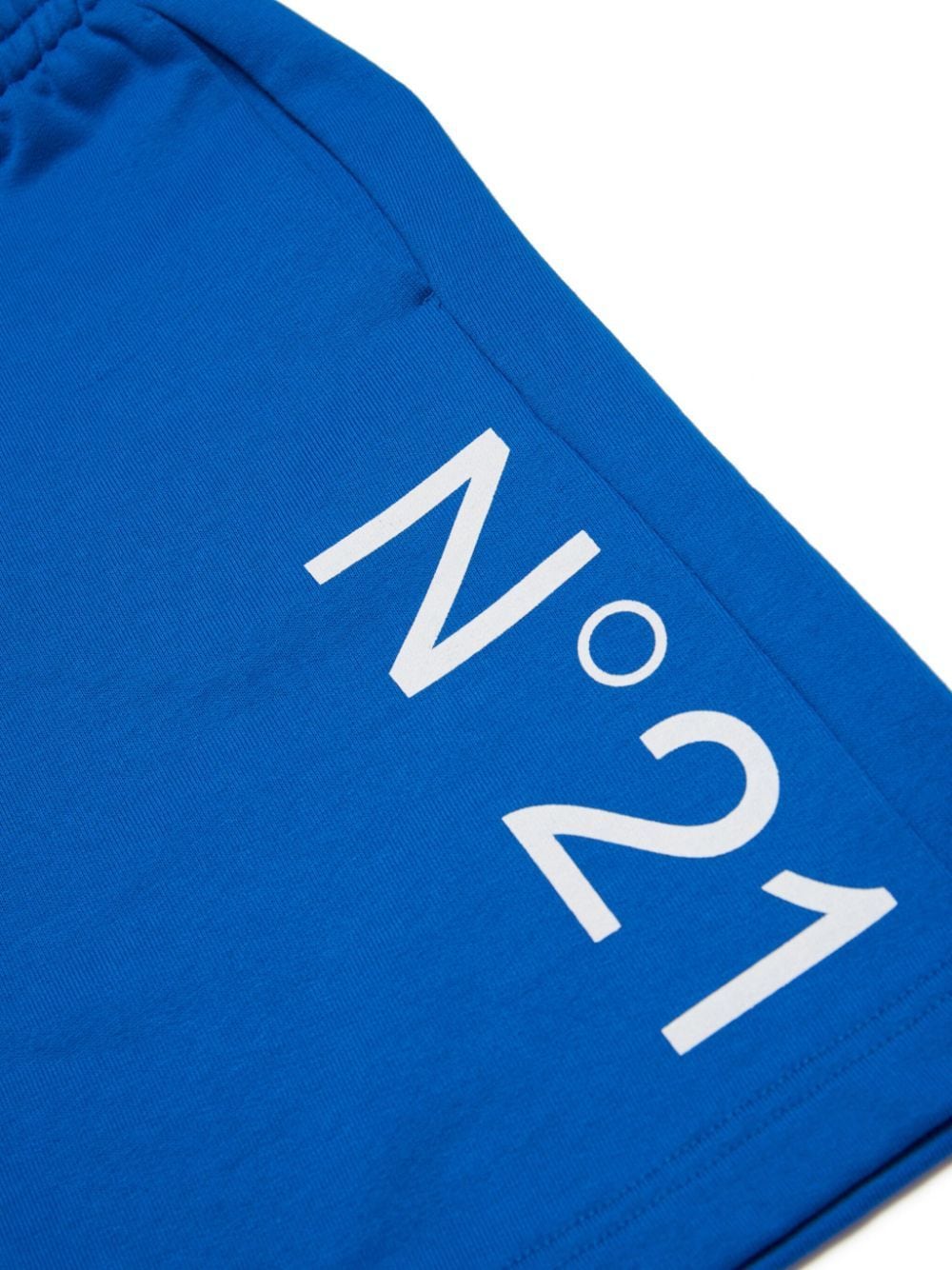 Shop N°21 Logo-print Cotton Shorts In Blue
