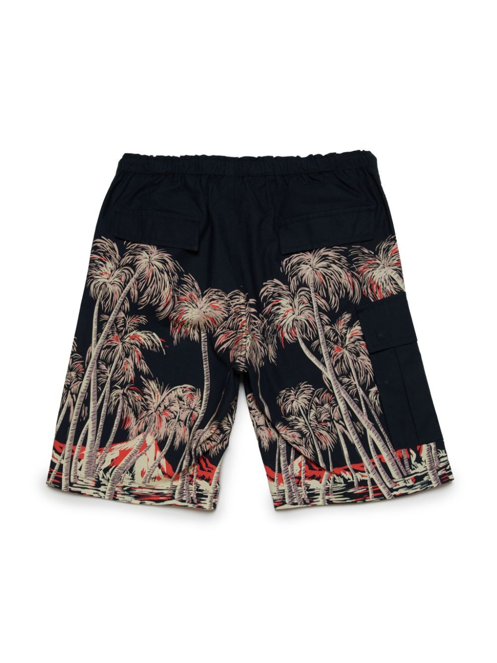 Shop N°21 Palm Tree-print Cotton Shorts In Black