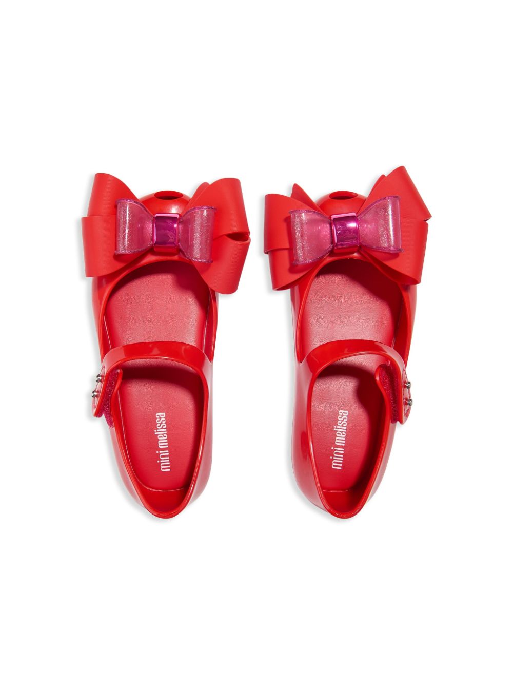 Shop Mini Melissa Ultragirl Sweet Bow-detail Ballerina Shoes In Red