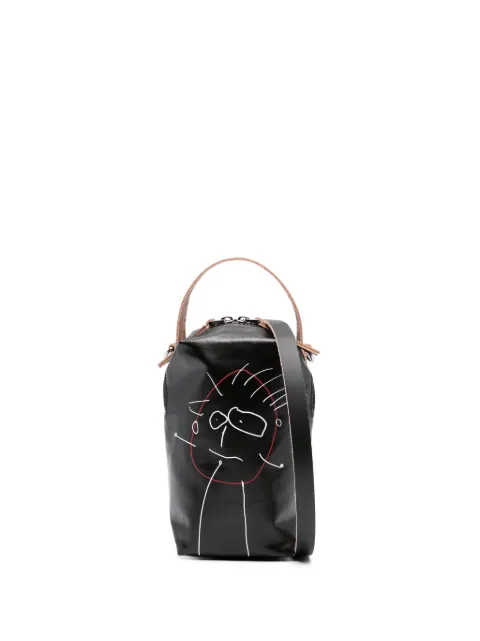 Plan C Pili And Bianca leather crossbody bag