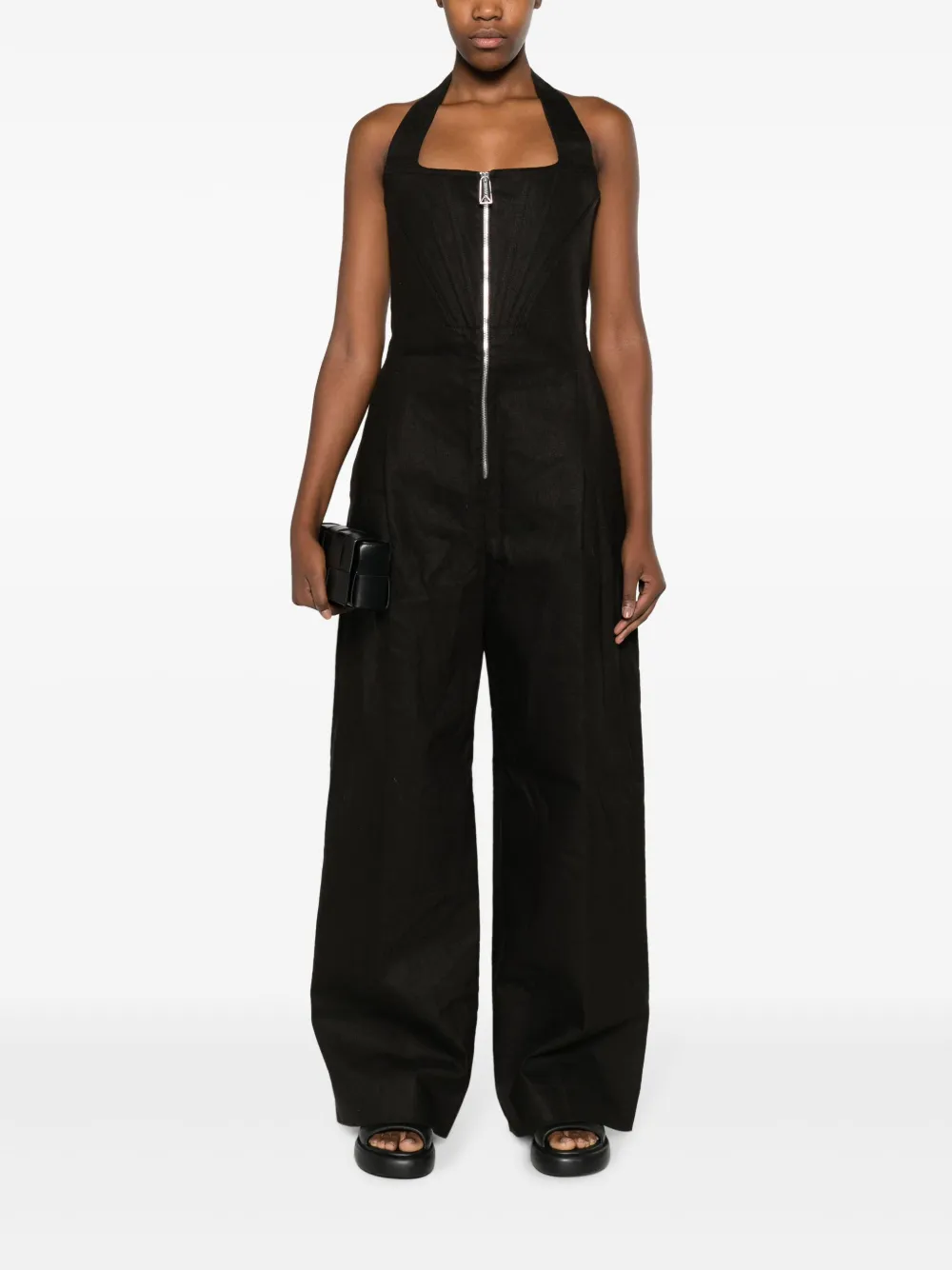 Bottega Veneta Pre-Owned Jumpsuit met halternek - Bruin