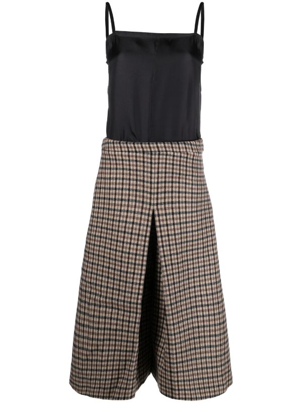 Overall plaid hot sale skirt