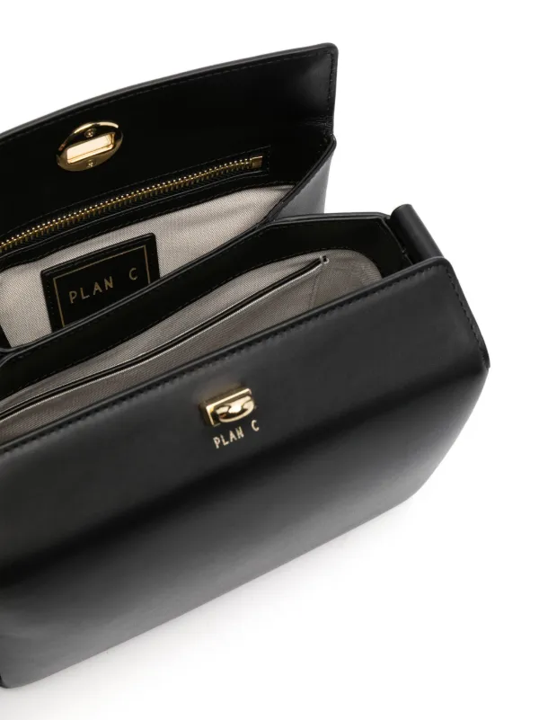 PLAN C ショルダーバッグ 黒 Plan C ツイストロック ショルダーバッグ | ブラック | FARFETCH JP
