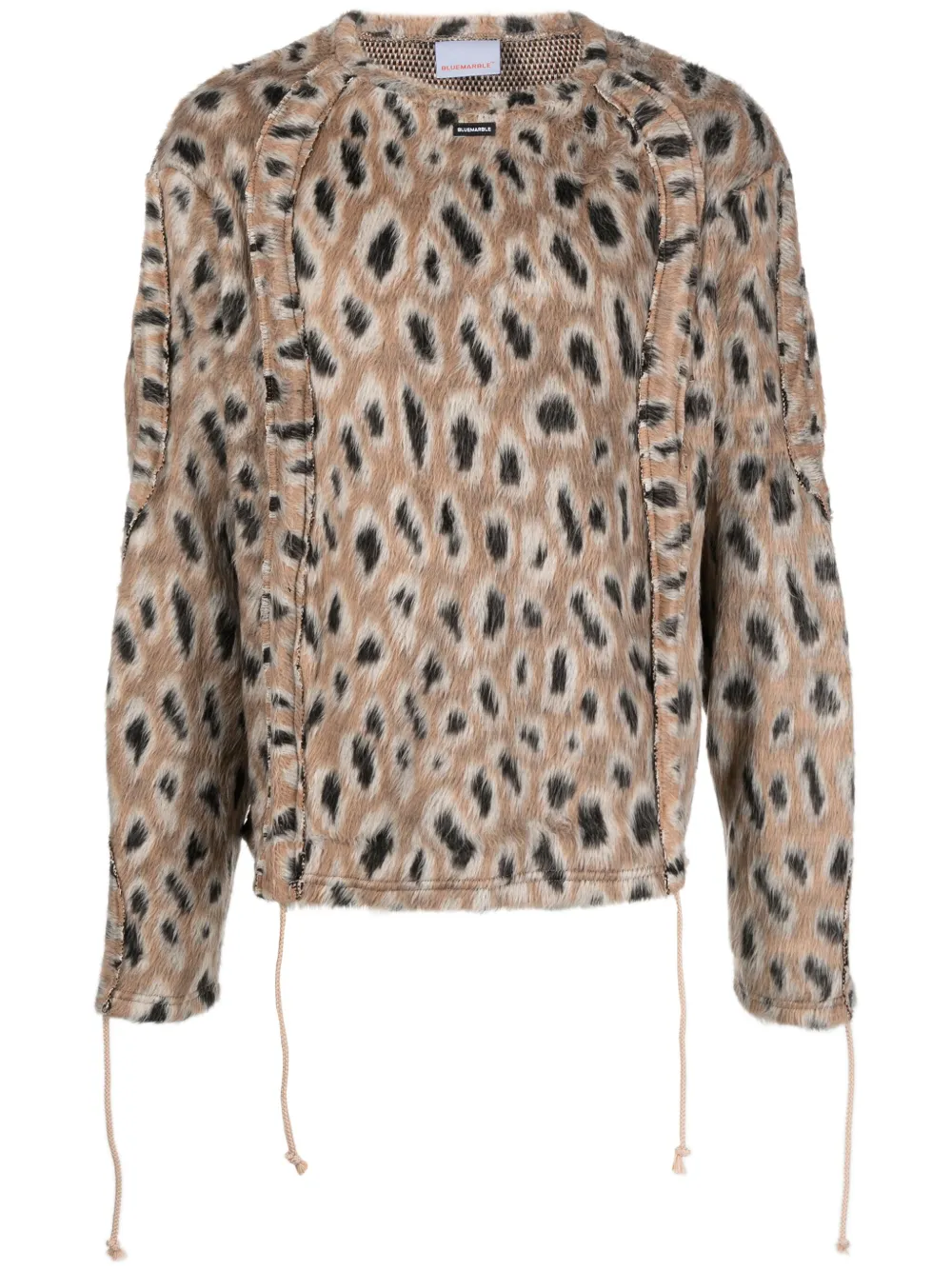 BLUEMARBLE ABSTRACT-PATTERN DRAWSTRING-HEM JUMPER