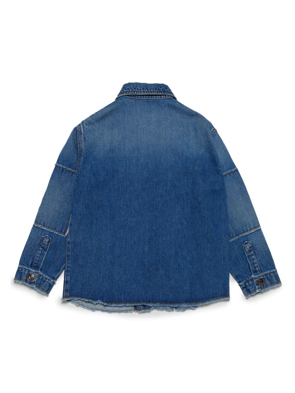 Nº21 Kids Spijkerjack met logopatch - Blauw