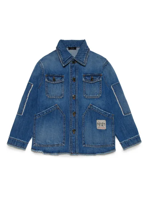 Nº21 Kids logo-patch denim jacket