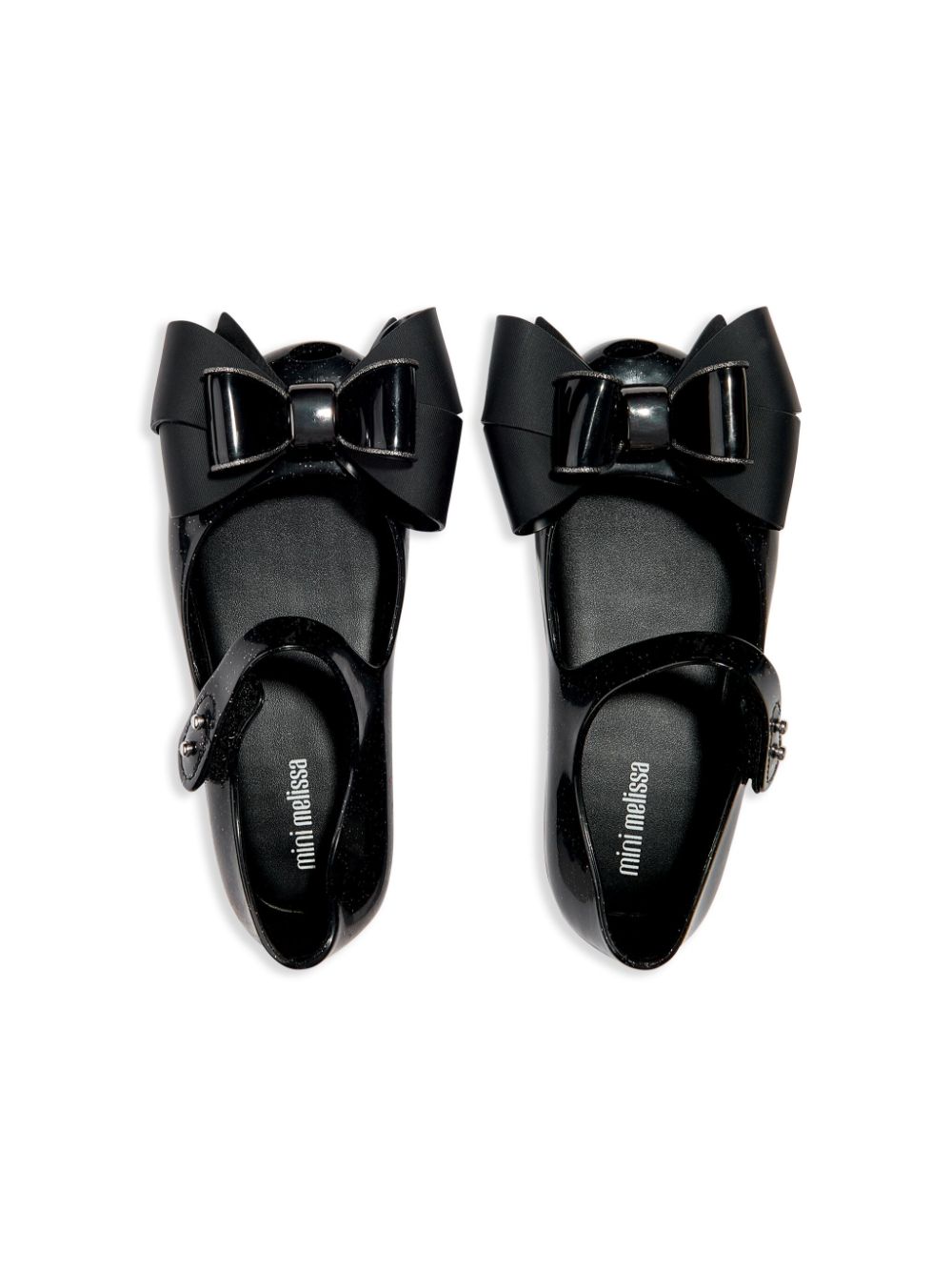 Shop Mini Melissa Ultragirl Sweet Bow-detail Ballerina Shoes In Black