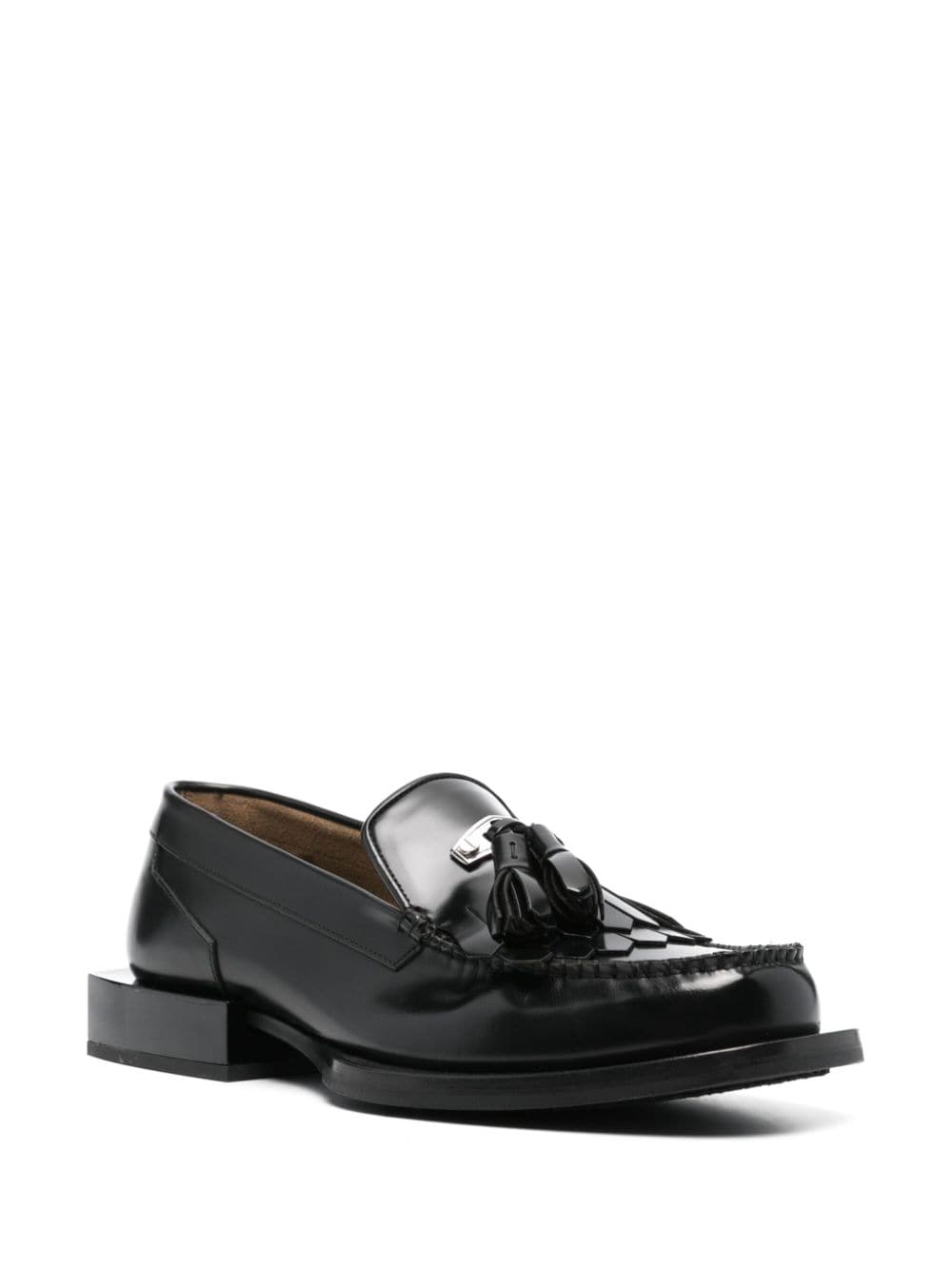 Shop Eytys Rio Tassel-detail Leather Loafers In Black