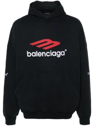 パーカー・フーディ [Balenciaga] 3B Sports Icon cotton fleece hoodie - Black 27553427_57356400_600.jpg