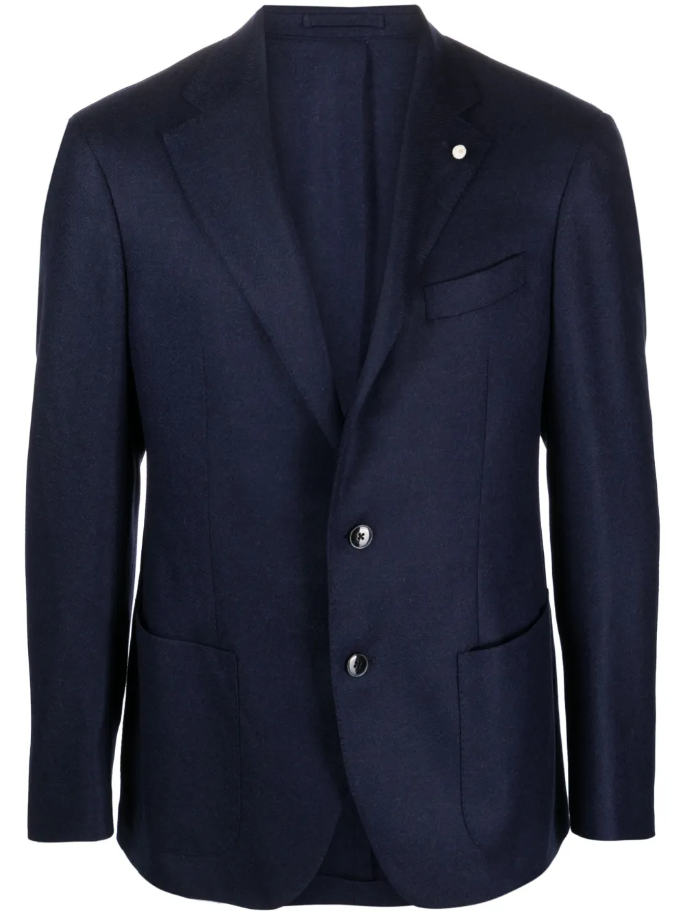 LUIGI BIANCHI MANTOVA Blazer van scheerwol Blauw