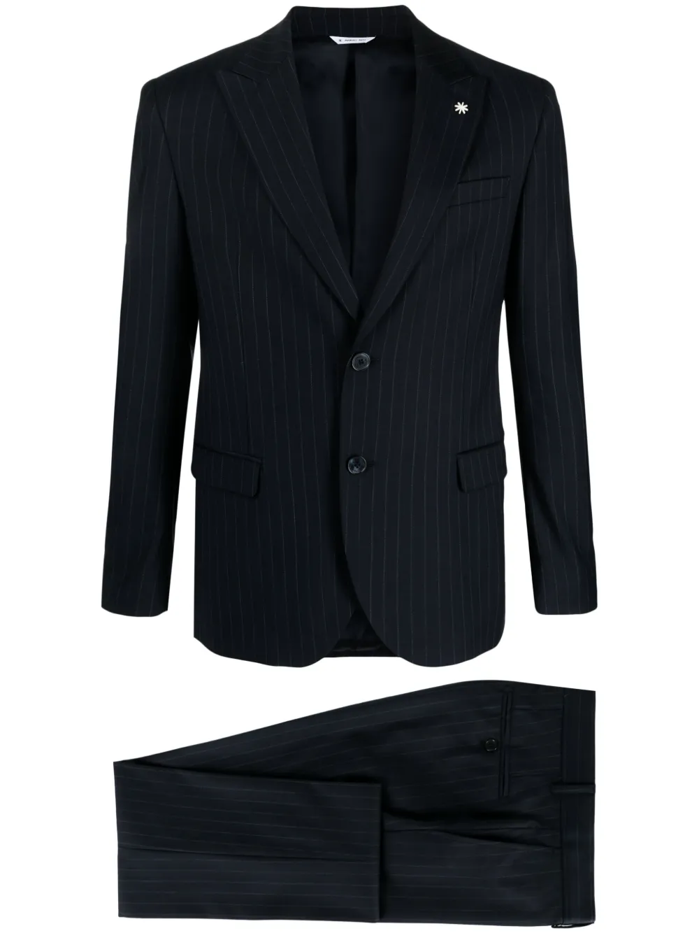 Manuel Ritz Blazer met enkele rij knopen Blauw