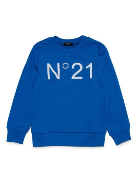 Nº21 Kids logo-print cotton sweatshirt