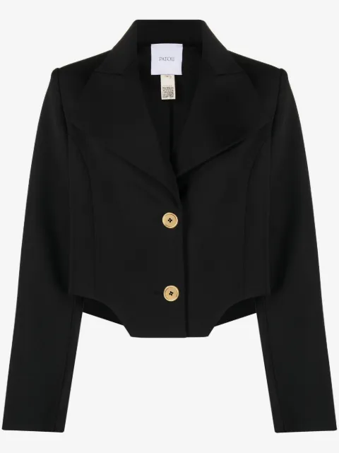 Patou cropped virgin wool-blend blazer