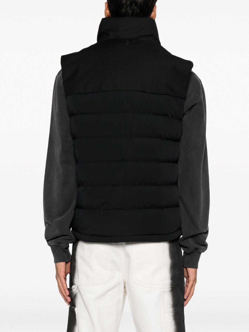 Shop Mackage Logo-print Padded Gilet In Black