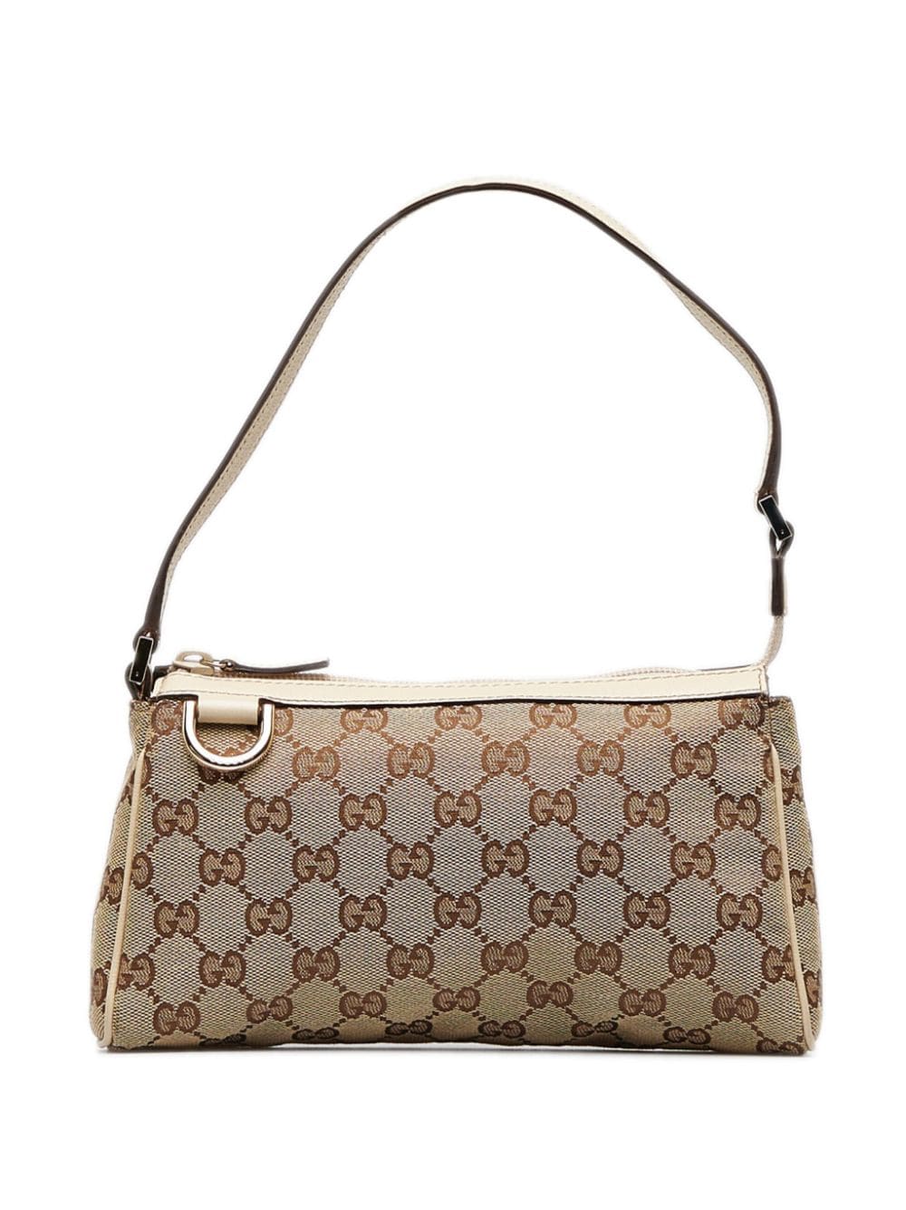Gucci Beige GG Canvas and Leather Abbey D-Ring Pochette Bag Gucci