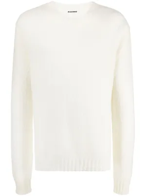 Mens white hotsell crew neck jumper