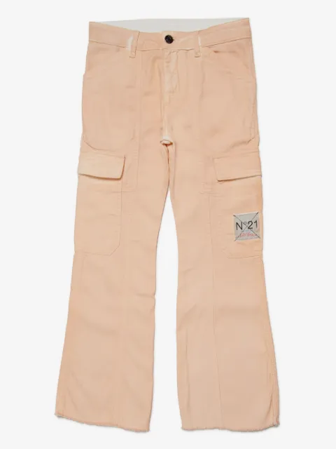 Nº21 Kids pantalones cargo de mezclilla