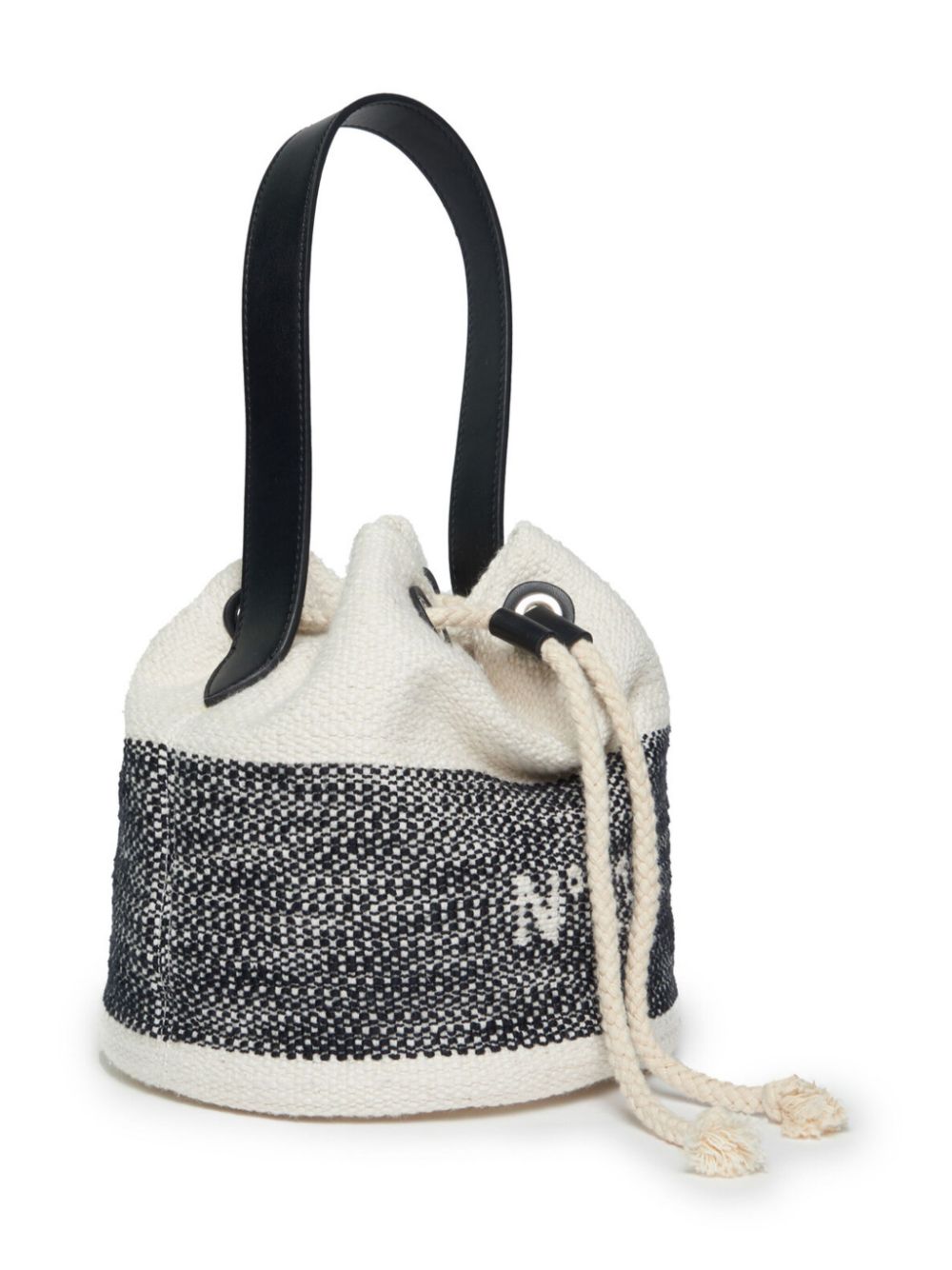 Nº21 Kids logo-jacquard bucket bag - Neutrals