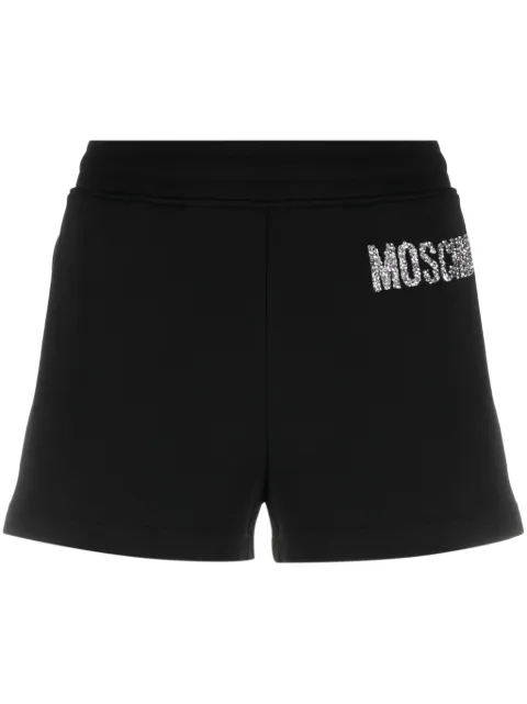 Moschino logo-embellished organic cotton shorts