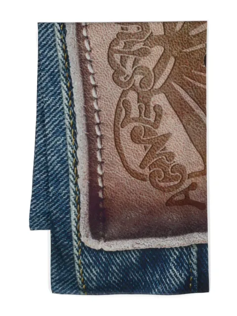 Acne Studios Denim-Label-print cotton scarf