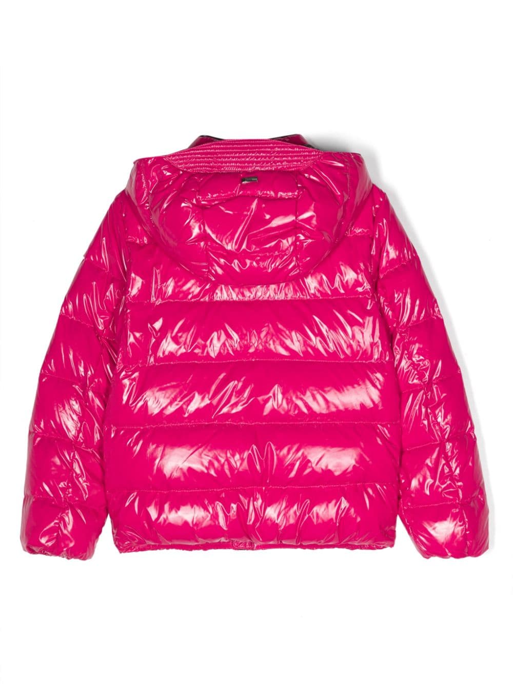 Herno Kids glossy hooded bomber jacket - Roze