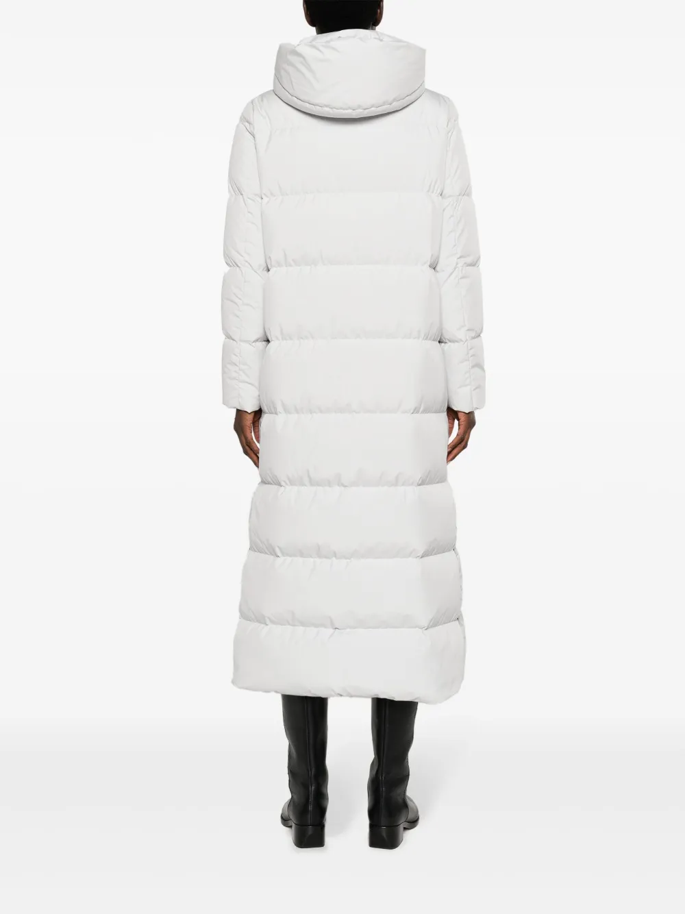 Herno Laminar Hooded Down Coat In Grey