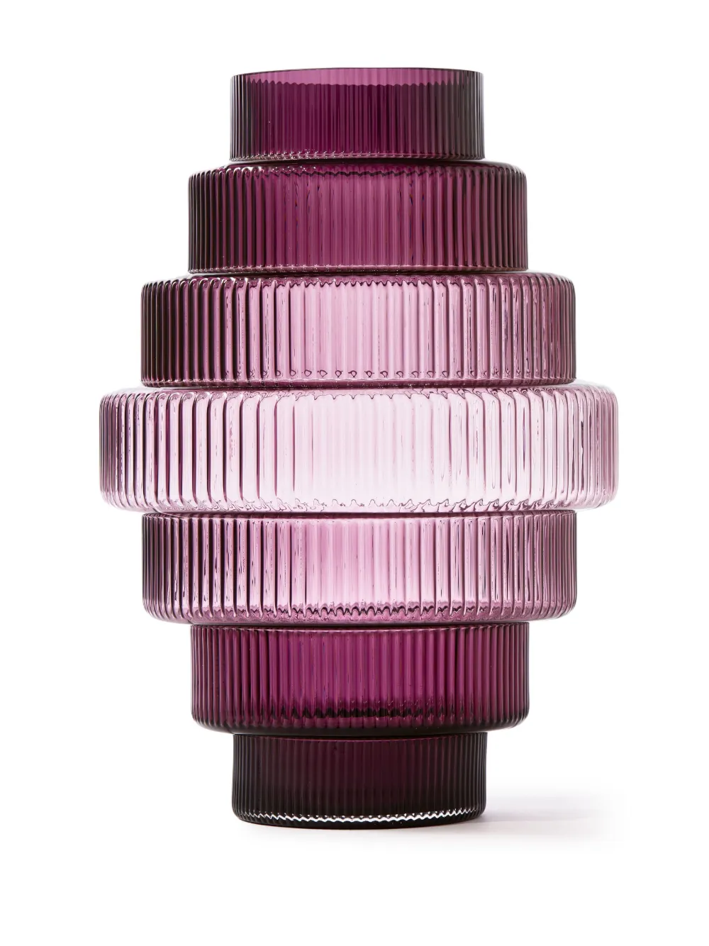 Polspotten Large Steps Glass Vase In Pink