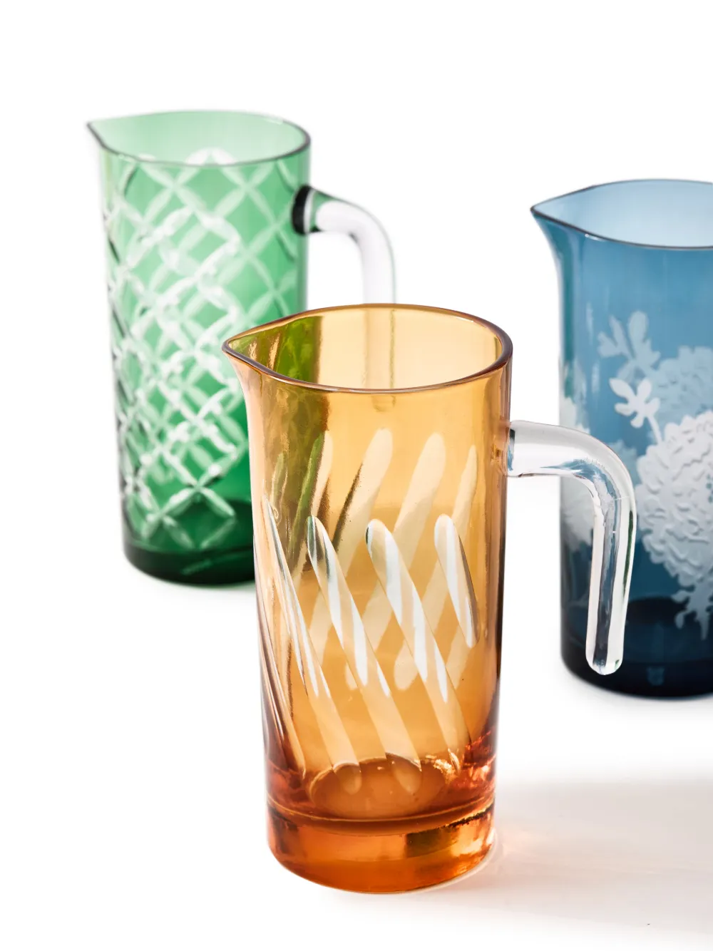Polspotten Tubular Glass Pitcher In Orange