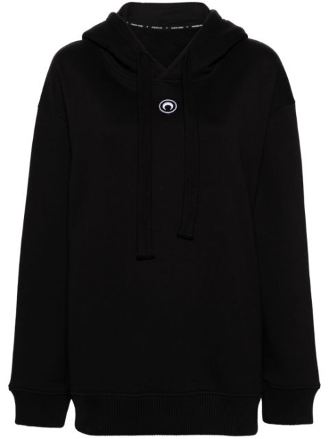 Marine Serre Moon-embroidered organic cotton hoodie