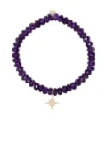 Sydney Evan 14kt yellow gold Starburst amethyst and diamond bracelet - Purple