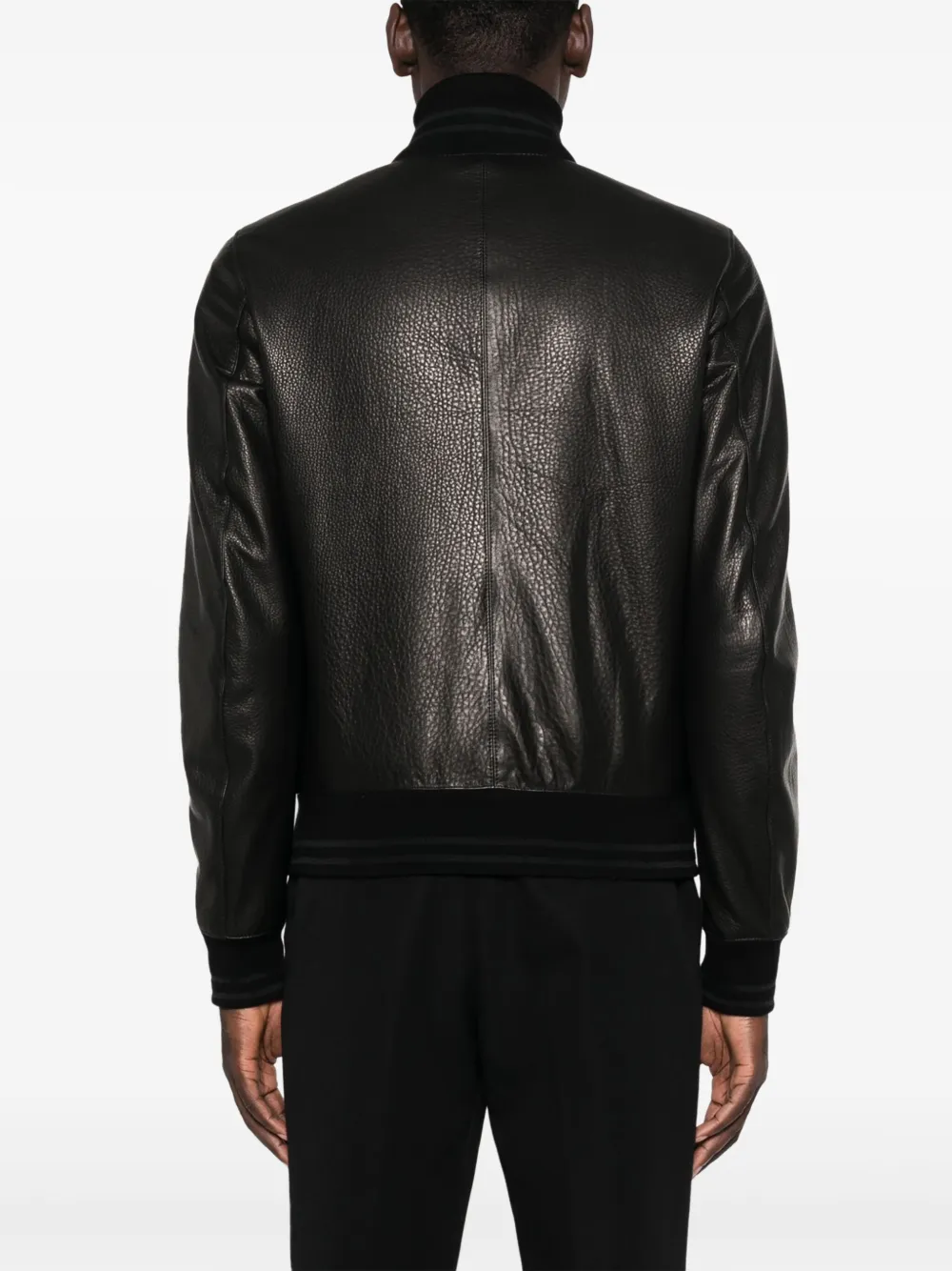Tagliatore Justin leren bikerjack Zwart