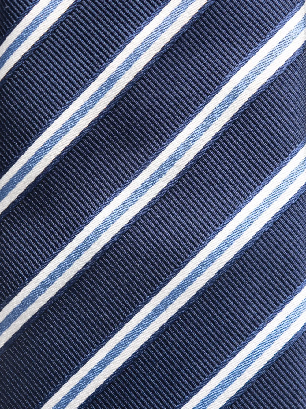 Lanvin diagonal-stripe silk tie - Blauw