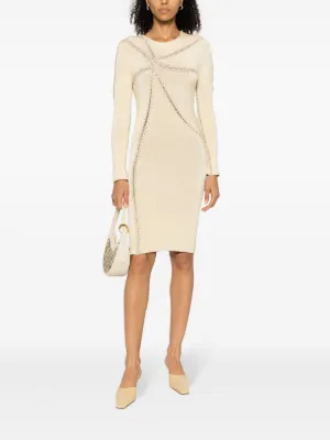 【関税込み】Isa Boulder ミディアムドレス Isa Boulder braided-panel Midi Dress | Green | FARFETCH JO