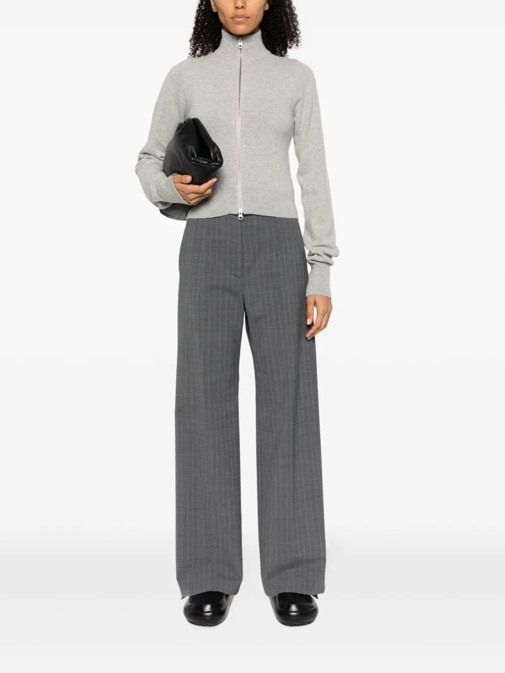 Extreme Cashmere N°302 Lemon Cashmere-blend Cardigan In Grau