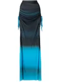 Kerne.Milk Maya gradient-effect maxi skirt - Blue
